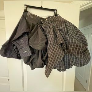 Handmade skirt made of men shirts.